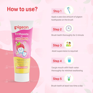 Pigeon Children Strawberry Flavour Toothpaste 45Gm